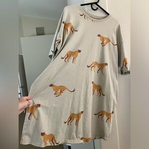 Dressed in LALA cheetah dress